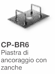 Piastra di Ancoraggio Laterale per Tubo Satinato IN107-084-04 Piastra di Ancoraggio Laterale per Tubo Satinato IN107-084-04