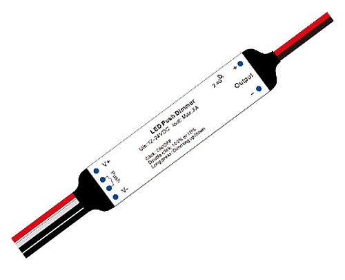 DIMMER RF E PUSH 1CH. 12/24V 3A/CH RF2.4G - LIFE SDPD-1CH3A