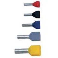 TUBETTI TERMINALE PREISOLATO NERO SEZ.1.5MM L.8 DOPPIO INVIT - EGR 505/2