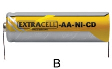 BATTERIA STILO RICARICABILE 1,2V 900MA CON TERMINALI - ERT 300020400