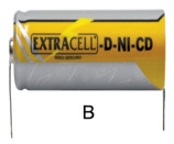 BATTERIA TORCIA RICARICABILE 1,2V 4000MA CON TERMINALI - ERT 300040000