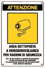 CARTELLO AREA VIDEO SORVEGLIATA - ERT 352071000