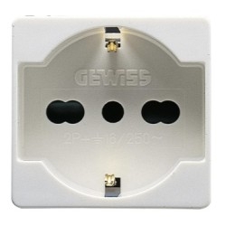 Vimar Eikon Presa Schuko 2P+T 16A Next 20210.N – Universale Steckdose Mit Erdung (2 Module)