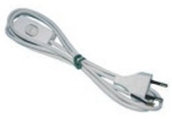 PROLUNGA 2MT X CABLAGGIO BIANCO CON SPINA+INTERRUTTORE - FAI 3021/200