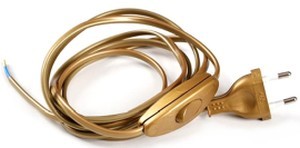 PROLUNGA 2MT X CABLAGGIO ORO .C/SPINA+INTERRUTTORE - FAI 3021/OR/200
