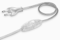 PROLUNGA 1,5MT XCABLAGGIO TRASPARENTE CON SPINA+INTERRUTTORE - FAI 3021/TR/150