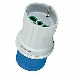 ADATTATORE CEE SPINA 2P+T 16A + 1 USCITA SCHUKO/BIVALENTE - FME 73100