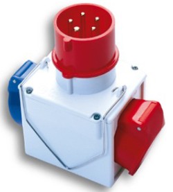 ADATTATORE MIX CEE SPINA 3P+T+N 16A + PRESA 3P+T16A +2P+T16A - FME 73112