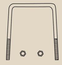 AGGANCI FILETTATI PER PALO/RINGHIERA FONDO PIATTO 8MA-COPPIA - FIA KIT0006