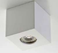 SPOT IN GESSO MM100X100X100 CON ZOCCOLO GU5,3+GU10 - ISY 821