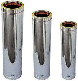 MODULO LINEARE DOPPIA PARETE INOX-INOX H.1000 D.80-130 - BERT MLDP080
