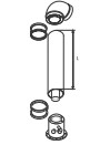 KIT VERTICALE SCARICO FUMI PRESA ARIA D 60/100 L 0,5 M - HSD 085385D0