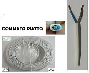 CAVO 2X0.50MM H03VVH2-F SIMILG. PIATTO BIANCO - CDR SGP2X0.50BI