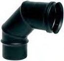 CURVA MONO 90° DN80 SP0.4MM NERO OPACO ALTE TEMP. - C CAMINI/F515080