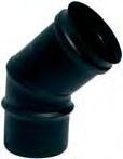 CURVA MONO 45° DN80 SP0.4MM NERO OPACO ALTE TEMP. - C CAMINI/F517080