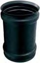 MANICOTTO MONO F/F. M.0,25 DN 80 SP0,4 NERO OPACO ALT.TEMP. - C CAMINI/F525080