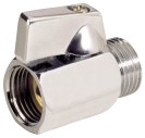MINIVALVOLA OTTONE CROMATO C/MANOPOLA M/F 1/2" - GOP 1312000001