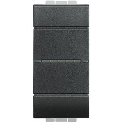 LL - PULSANTE AX 1P NO 10A 1M ANTRACITE - BTI L4055N