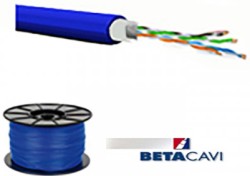 CAVO UTP CAT 5E ARMATO ANTIRODITORE LSZH BLU - BETA BNUTP5EARM