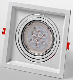 CORNICE INCASSO QUADRATO 190X190X40 1 LUCE - ISY 702