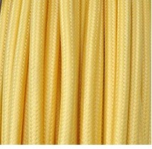 CAVO TRECCIA SETA 2X0.75 10MT GIALLO - FAI 8900/10/2075/GIA