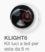 KIT LUCI LED PER ASTA TONDA 6M - KEY 900KLIGHT6