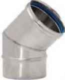 CURVA 45° D.120 INOX SP0,5 A.316 - BERT C45A316120