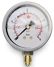 MANOMETRO RADIALE D.63 GLICINE 10 BAR - FER 110526/10