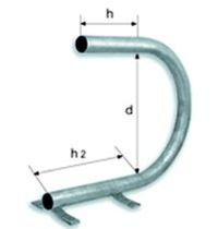 SUPPORTO PER PARABOLA 180° PALO MURO D.40 H.25-30 SP.2 Z/F. - FIA SPP0020