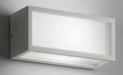 APPLIQUE DECO IP54 E27 250X110X100 BIANCO SATINATO - ISY 530