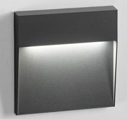 SEGNAPASSO LED 6W 158X158X25 4000K IP54 ANTRATICE - ISY 502