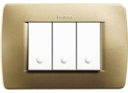 PLACCA 3P GIALLO METALLIZZATO LUNA-PZ.10 - BTI C4803GM