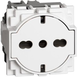 L.NOW - PRESA FLAT 16 A STD GER-ITA BIANCA - BTI KW4140A16F