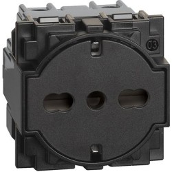 L.NOW - PRESA FLAT 16A STD GER-ITA NERA - BTI KG4140A16F