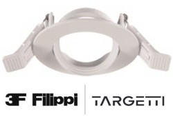 FARETTO INCASSO TONDO BIANCO IN METALLO - DRL ZKRTB
