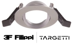 FARETTO INCASSO TONDO GRIGIO IN METALLO - DRL ZKRTG