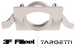FARETTO INCASSO QUADRATO BIANCO IN METALLO - DRL ZKRQB