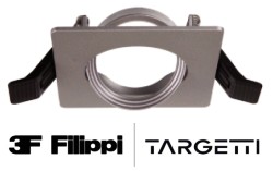 FARETTO INCASSO QUADRATO GRIGIO IN METALLO - DRL ZKRQG
