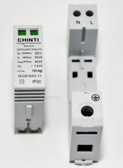 SCARICATORE 1P+N IN AC 40KA 275VAC 1M IN AC II°LIV. - CHT 81306