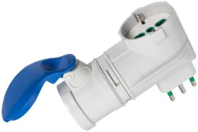 ADATTATORE CEE SPINA 16A+T +1PR BIVAL.+ 1PR.2P+T 16A 6H IP44 - FME 73010