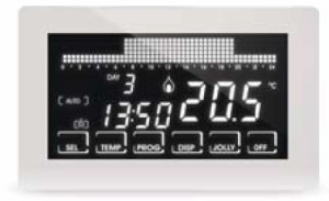 CRONOTERMOSTATO TOUCH-SCREEN 230VCA BIANCO SEMI INCASSO - FAN CH193BWIFI