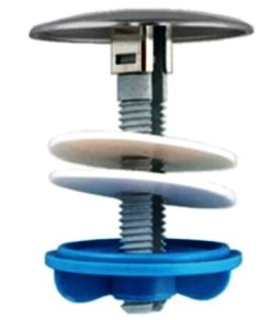 COPRIFORO IN PLAST.CROMO X LAVABO E BIDET D. 55MM - DIA 2126051C
