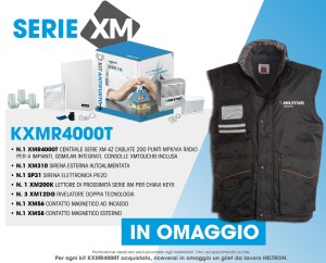 KIT CON CENTRALE XMR4000T CON CONSOLLE XMTOUCHB+GSM+LAN+ACC. - C1A KXMR4000T