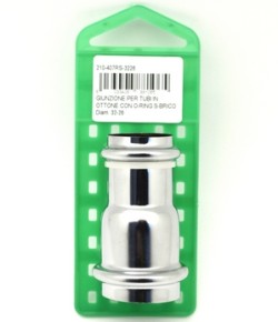 GIUNZIONE PER TUBI IN OTTONE CON ORING D.40-32 S-BRICO - DIA 210407RS4032