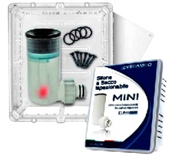 KIT SIFONE A SECCO SCARICO ORIZZONTALE MINI 154X174X58MM - DIA 413KRSV