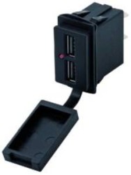 DOPPIA PRESA USB DA PANNELLO 5V 4,2A - ERT 080154000