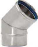 CURVA 45° D.140 INOX SP0,5 A.304 - BERT C45A304140