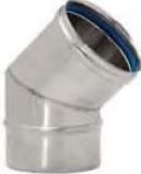 CURVA 45° D.120 INOX SP0,5 A.304 - BERT C45A304120