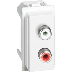 L.NOW - MODULO DOPPIO RCA BIANCO - BTI KW4269R