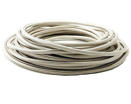 CAVO TRECCIA SETA 2X0.75 ACCIAIO - FAI 8900/2075/ACC